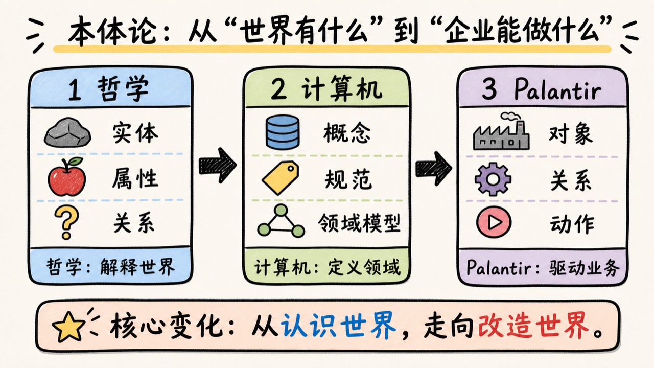 本体论从哲学、计算机到 Palantir 企业对象关系动作的演进